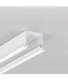 1m aluprofil LINEA-IN20 EE7F/U7 - Hvid lakeret, indbygget, LED skinne