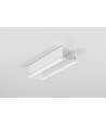 1m aluprofil LINEA-IN20 EE7F/U7 - Hvid lakeret, indbygget, LED skinne