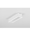 1m aluprofil LINEA-IN20 EE7F/U7 - Hvid lakeret, indbygget, LED skinne