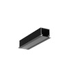 2m aluprofil LINEA-IN20 EE7F/U7 - Sort anodiseret, indbygget, LED skinne