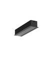 2m aluprofil LINEA-IN20 EE7F/U7 - Sort anodiseret, indbygget, LED skinne