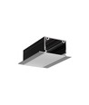 1m aluprofil PHIL RECESSED C10 - Sort lakeret, indbygget, LED skinne