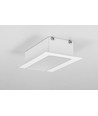 1m aluprofil PHIL RECESSED C10 - Hvid lakeret, indbygget, LED skinne
