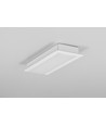 2m aluprofil VARIO30-06 ACDE-9/U9 - Hvid lakeret, indbygget, LED skinne