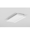 1m aluprofil FLAT8 H/UX - Hvid, indbygget, LED skinne