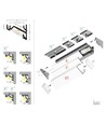 1m aluprofil CORNER14 EE7F/TY - Hvid lakeret, hjørne, LED skinne