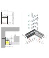2m aluprofil FRAME14 BC/Q - Anodiseret, indspartling, LED skinne