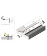 2m aluprofil GLOW12 UP A1C - Anodiseret, indspartling, LED skinne