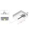 2m aluprofil HIDE10 C4 - Anodiseret, indspartling, LED skinne
