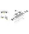 2m aluprofil ARC12 CD/U5 - Sort lakeret