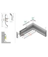 2m aluprofil SKIRT10 AC2/Q9 - Ubehandlet aluminium