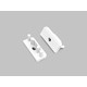 1 stk. Endestykke SURFACE10 GEN2 - Med hul, hvid