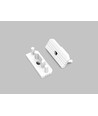 1 stk. Endestykke SURFACE10 GEN2 - Med hul, hvid