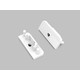 1 stk. Endestykke SURFACE14 GEN2 - Med hul, hvid