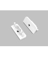 1 stk. Endestykke SURFACE14 GEN2 - Med hul, hvid