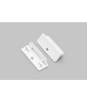 1 stk. Endestykke WIDE24 - Med hul, hvid