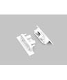 Endestykke GROOVE10 GEN2 SQ - Med hul, hvid