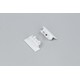 1 stk. Endestykke GROOVE10.V2 - Med hul, hvid