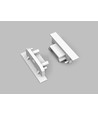 Endestykke GROOVE14 GEN2 SQ - Med hul, hvid