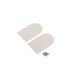 1 stk. Endestykke NAMI23 - Metal, beige lakeret