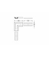 Profilsamler GROOVE10 90DEG - Anodiseret
