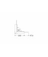 Profilsamler VARIO30-05 90DEG -  op / ned, hvid lakeret