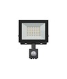 30W projektør med sensor - IP44, Sort, arbejdslampe, PIR sensor