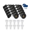 10 stk. LEDlife indbygningsspot Inno88 Udendørs - Inkl. 6W GU10, Sort, IP44, godkendt i isolering