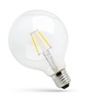 E27 8W LED globepære - Kultråd, klar, Ø12,5 cm