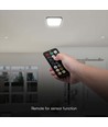 30W LED sensorlampe - IP44, 42x42cm, sort kant, indbygget mikrobølge sensor, 4000K
