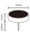 Solcelle bedlampe - IP65, skumringssensor, spyd/væg montering