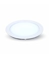 22W Ø24cm LED indbygningspanel - Hul: Ø22 cm, Mål: Ø24 cm, hvid kant, ultra-slim design