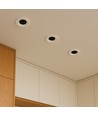 12W Ø8,6cm Blændfri CCT Downlight RA90 - Hul: Ø7,5 cm, Mål: Ø8,6 cm, 3 lyskulører, hvid front, Honeycomb