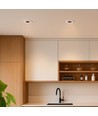 18W Ø10,6cm Blændfri CCT Downlight RA90 - Hul: Ø9,5 cm, Mål: Ø10,6 cm, 3 lyskulører, hvid front, Honeycomb