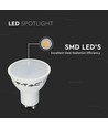 3 stk. GU10 4,5W LED pære - 400lm, mat glas, varm hvid