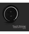 Touch dæmper til LED strips, sort - Trådløs, batteridrevet, til 12V/24V, vægmonteret