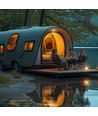 Lumina Campo transportabel campinglampe med solceller - RGB+CCT, powerbank, genopladelig, dæmpbar