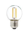 E27 2W LED kronepære - G40, Kultråd, klart glas