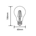 6W dæmpbar LED Pære - Kultråd LED, A60, E27