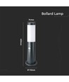 Pullertlampe med PIR-sensor E27 - Rustfrit stålhus (45 cm), Grå, IP44
