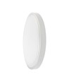 24W LED Dome Lys - Mikrobølge Sensor, 3000K, Rundt, Hvid Ramme, IP44