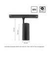 SHIFT Spot M - lys 44x157x178mm, 10W, 24°, sort, DALI