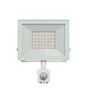 50W projektør med sensor - IP44, Hvid, arbejdslampe, PIR sensor