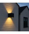 LEDlife CUBIC 6W væglampe - Sort, firkantet, op/ned, justerbar, inde / ude, IP65, inkl. lyskilde