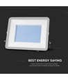 200W projektør - Samsung chip, 1m kabel, 4000K, sort hus, grå glas.
