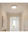 18W dæmpbar LED loftslampe - Ø22,5cm, Højde: 3,9cm, hvid kant, inkl. lyskilde