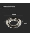 GU10 indbygningsspot - Satin nikkel, rund, Ø99 mm, hul: Ø74 mm