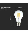 A67 LED Kultrådspære 10W E27 - 4000K.