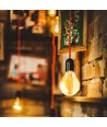 E14 4W LED filament pære - P45, amber glas, 2200K, kronepære