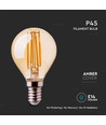 P45 Pære 4W E14 - Kultråds, Amber Cover, 2200K